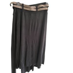 Y2K Bailey 44 Skirt M Asymmetrical Belt Slit Stretchy Provocative